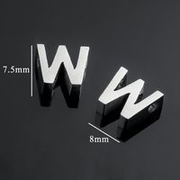 5 Pcs/package Simple Style Letter Stainless Steel Plating Beads Jewelry Accessories sku image 23