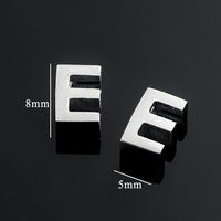 5 Pcs/package Simple Style Letter Stainless Steel Plating Beads Jewelry Accessories sku image 5