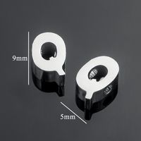 5 Pcs/package Simple Style Letter Stainless Steel Plating Beads Jewelry Accessories sku image 17