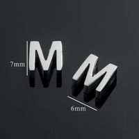 5 Pcs/package Simple Style Letter Stainless Steel Plating Beads Jewelry Accessories sku image 13
