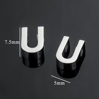 5 Pcs/package Simple Style Letter Stainless Steel Plating Beads Jewelry Accessories sku image 21