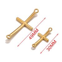 10 Pcs/package Simple Style Cross Stainless Steel Plating Connector Jewelry Accessories main image 2
