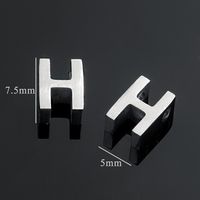 5 Pcs/package Simple Style Letter Stainless Steel Plating Beads Jewelry Accessories sku image 8