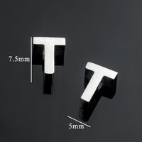 5 Pcs/package Simple Style Letter Stainless Steel Plating Beads Jewelry Accessories sku image 20
