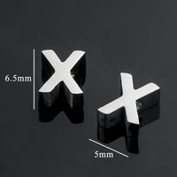 5 Pcs/package Simple Style Letter Stainless Steel Plating Beads Jewelry Accessories sku image 24