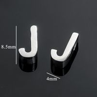 5 Pcs/package Simple Style Letter Stainless Steel Plating Beads Jewelry Accessories sku image 10