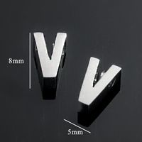 5 Pcs/package Simple Style Letter Stainless Steel Plating Beads Jewelry Accessories sku image 22