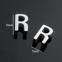 5 Pcs/package Simple Style Letter Stainless Steel Plating Beads Jewelry Accessories sku image 18