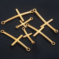 10 Pcs/package Simple Style Cross Stainless Steel Plating Connector Jewelry Accessories main image 4