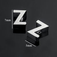 5 Pcs/package Simple Style Letter Stainless Steel Plating Beads Jewelry Accessories sku image 26