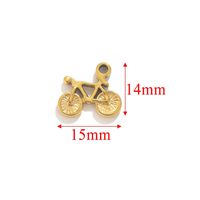 5 Pcs/package Simple Style Wings Flower Shell Stainless Steel Plating Pendant Jewelry Accessories sku image 7
