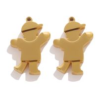 A Pack Of 2 Simple Style Human Stainless Steel Plating Pendant Jewelry Accessories main image 5
