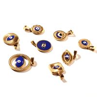 1 Piece Retro Simple Style Devil's Eye Stainless Steel Plating Pendant Jewelry Accessories main image 5