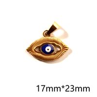 1 Piece Retro Simple Style Devil's Eye Stainless Steel Plating Pendant Jewelry Accessories sku image 2