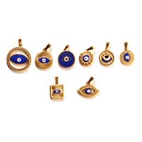 1 Piece Retro Simple Style Devil's Eye Stainless Steel Plating Pendant Jewelry Accessories main image 2