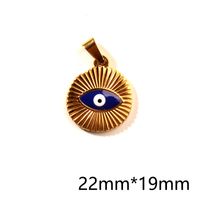 1 Piece Retro Simple Style Devil's Eye Stainless Steel Plating Pendant Jewelry Accessories sku image 7