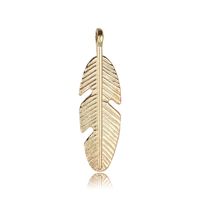 1 Piece Simple Style Feather Alloy Plating Pendant Jewelry Accessories sku image 3
