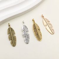 1 Piece Simple Style Feather Alloy Plating Pendant Jewelry Accessories main image 2