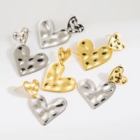 1 Pair Vintage Style Modern Style Simple Style Heart Shape Copper Drop Earrings main image 4