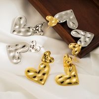 1 Pair Vintage Style Modern Style Simple Style Heart Shape Copper Drop Earrings main image 1