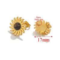 4 Pieces Per Pack Stainless Steel Sun Hook Earring Findings Simple Style sku image 6