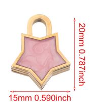 10 Pcs/package Simple Style Geometric Stainless Steel Enamel Pendant Jewelry Accessories sku image 10