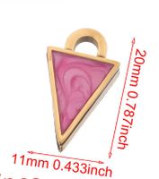 10 Pcs/package Simple Style Geometric Stainless Steel Enamel Pendant Jewelry Accessories sku image 14