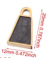 10 Pcs/package Simple Style Geometric Stainless Steel Enamel Pendant Jewelry Accessories sku image 18