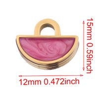 10 Pcs/package Simple Style Geometric Stainless Steel Enamel Pendant Jewelry Accessories sku image 22