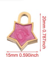 10 Pcs/package Simple Style Geometric Stainless Steel Enamel Pendant Jewelry Accessories sku image 9