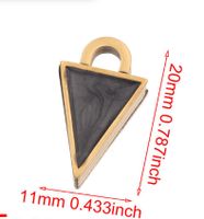 10 Pcs/package Simple Style Geometric Stainless Steel Enamel Pendant Jewelry Accessories sku image 13