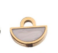 10 Pcs/package Simple Style Geometric Stainless Steel Enamel Pendant Jewelry Accessories sku image 25