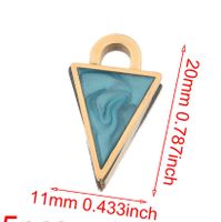 10 Pcs/package Simple Style Geometric Stainless Steel Enamel Pendant Jewelry Accessories sku image 12