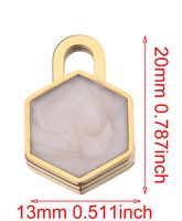 10 Pièces/paquet Style Simple Géométrique Acier Inoxydable Émail Pendentif Bijoux Accessoires sku image 3