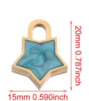 10 Pcs/package Simple Style Geometric Stainless Steel Enamel Pendant Jewelry Accessories sku image 7