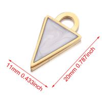 10 Pcs/package Simple Style Geometric Stainless Steel Enamel Pendant Jewelry Accessories sku image 11