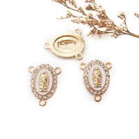 1 Piece Simple Style Human Oval Alloy Enamel Plating Inlay Connector Jewelry Accessories sku image 11