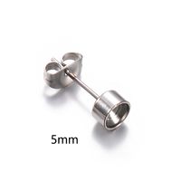 20 PCS/Package Stainless Steel Solid Color Ear Stud Accessories Simple Style sku image 3