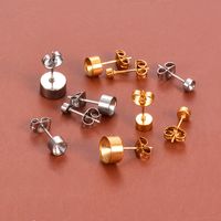 20 PCS/Package Stainless Steel Solid Color Ear Stud Accessories Simple Style main image 5