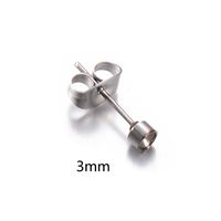 20 PCS/Package Stainless Steel Solid Color Ear Stud Accessories Simple Style sku image 1