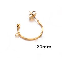 10 PCS/Package Stainless Steel Solid Color Hook Earring Findings Simple Style sku image 5
