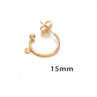 10 PCS/Package Stainless Steel Solid Color Hook Earring Findings Simple Style sku image 4
