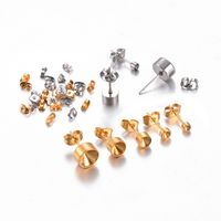 20 PCS/Package Stainless Steel Solid Color Ear Stud Accessories Simple Style main image 3