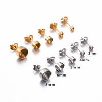 20 PCS/Package Stainless Steel Solid Color Ear Stud Accessories Simple Style main image 1