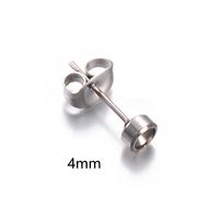 20 PCS/Package Stainless Steel Solid Color Ear Stud Accessories Simple Style sku image 2