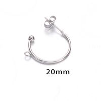 10 PCS/Package Stainless Steel Solid Color Hook Earring Findings Simple Style sku image 2