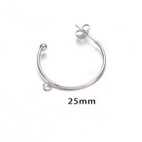10 PCS/Package Stainless Steel Solid Color Hook Earring Findings Simple Style sku image 3
