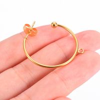 10 PCS/Package Stainless Steel Solid Color Hook Earring Findings Simple Style main image 3