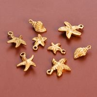 A Pack Of 6 Casual Beach Starfish Conch Stainless Steel Plating Jewelry Accessories main image 4