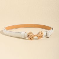 Vacation Modern Style Classic Style Flower Pu Leather Women's Leather Belts sku image 1